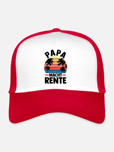Vacation Vacationer Father Dad - Trucker Cap - white/red - Front