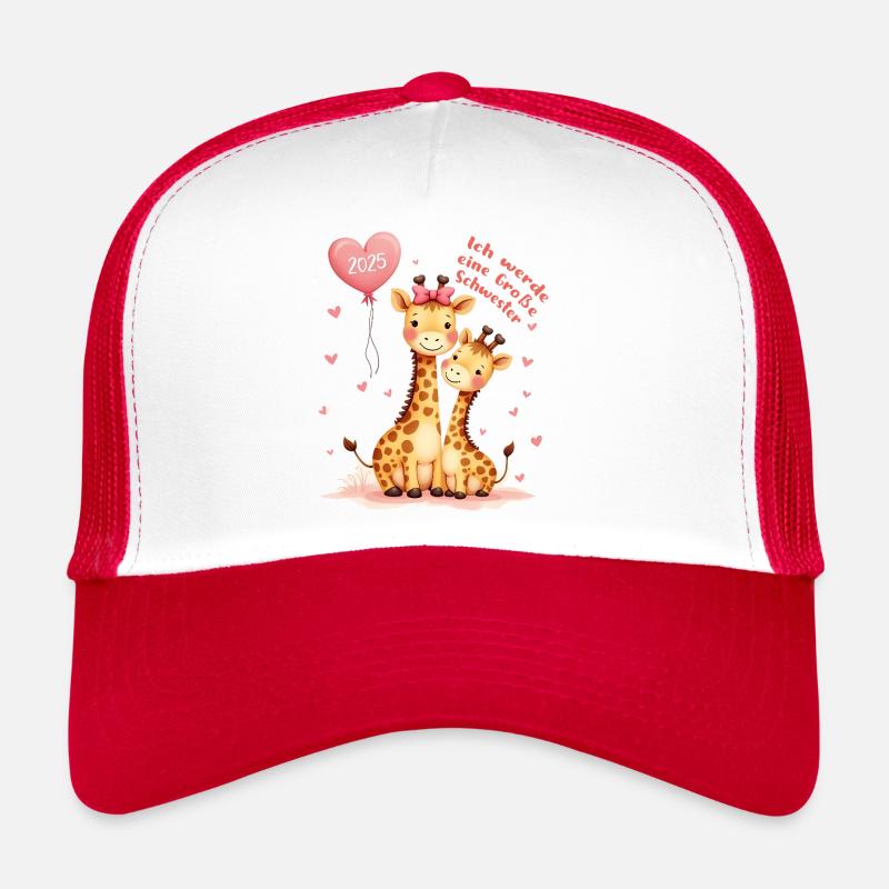 Ich werde große Schwester 2025 - Trucker Cap - Weiß/Rot