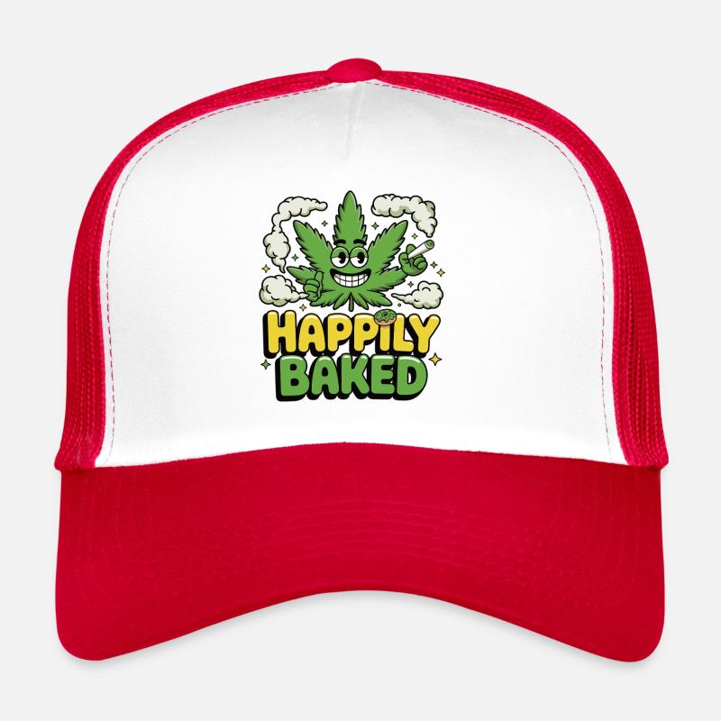 Stoner design with cannabis leaf Trucker Cap