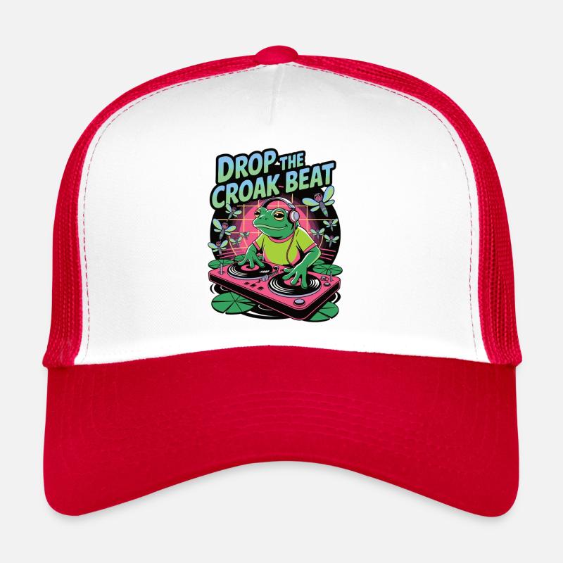 DJ grenouille sur le rythme du croassement Casquette trucker 