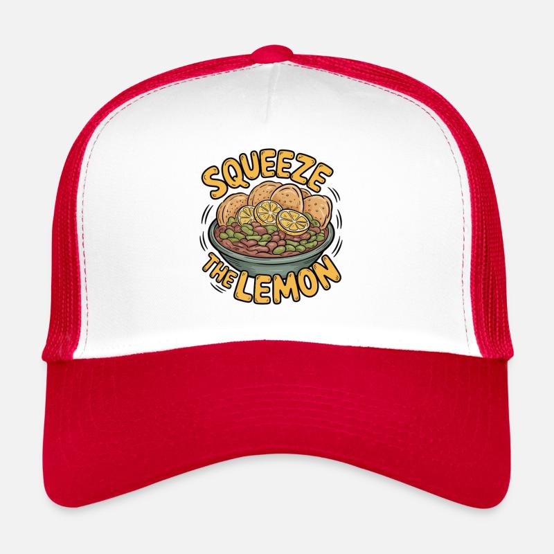 Pressez le citron – style citron - Casquette trucker  - blanc/rouge
