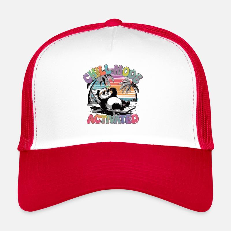 Chilling Panda in Vacation Mode Trucker Cap
