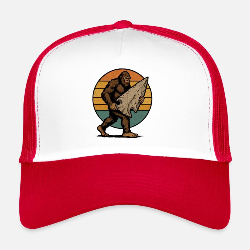 Bigfoot with Arrowhead Arrowhead Flint Trucker Cap