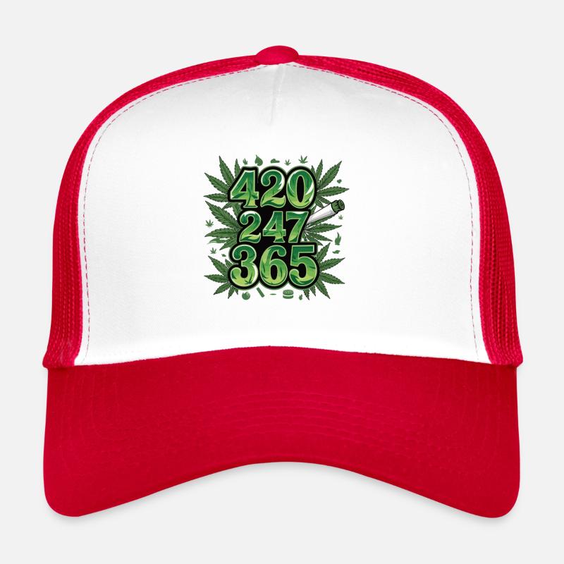 420 Mode de vie 247 365 Casquette trucker 
