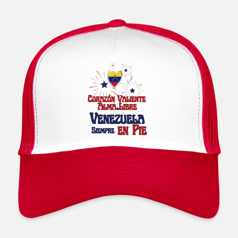 Venezuela im Herzen - Stolz in der Seele - Trucker Cap - Weiß/Rot