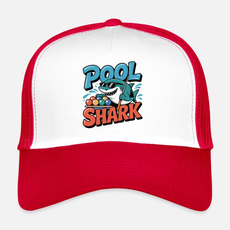 Billard - Requin de piscine à la table de billard Casquette trucker 