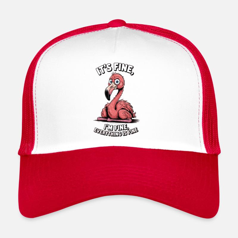 Sarcastic flamingo with saying Trucker Cap