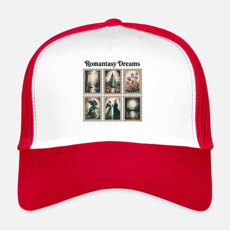 Set de tampons Romantasy - Casquette trucker  - blanc/rouge