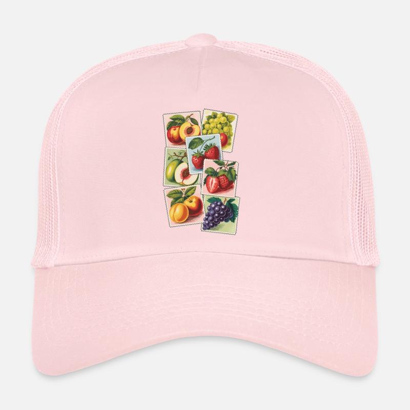 Fruity vintage stamps Trucker Cap