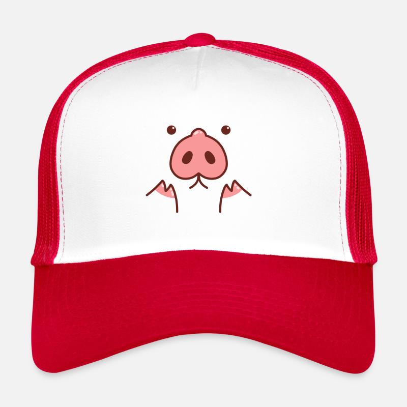Pig Face Cute Piglet With Pork Nose Trucker Cap