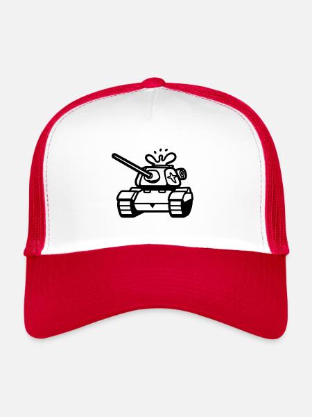 tank - Trucker Cap - white/red - Front