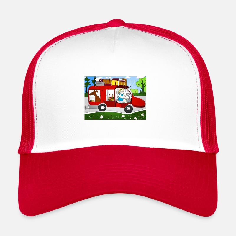 Une soif d’aventure et de voyager avec un chien et un camping-car Casquette trucker 