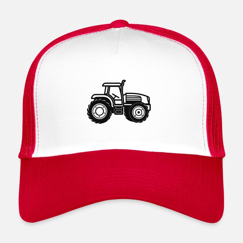 Traktor - Trucker Cap - Weiß/Rot