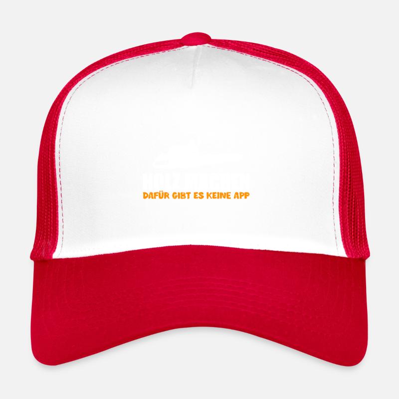 Baumfäller Geschenk - Trucker Cap - Weiß/Rot