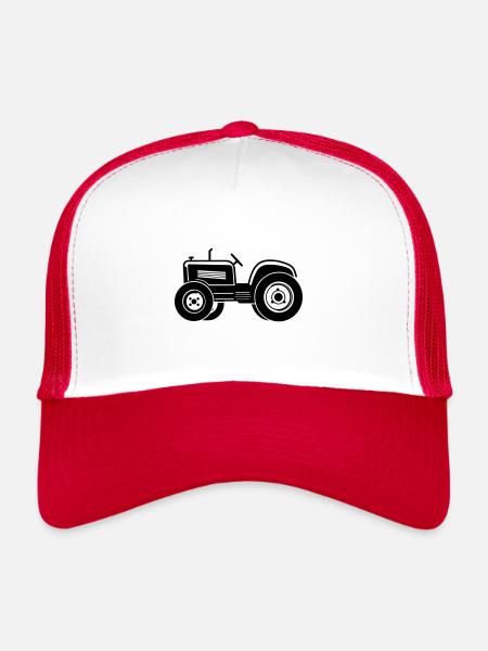 Traktor - Trucker Cap - Weiß/Rot