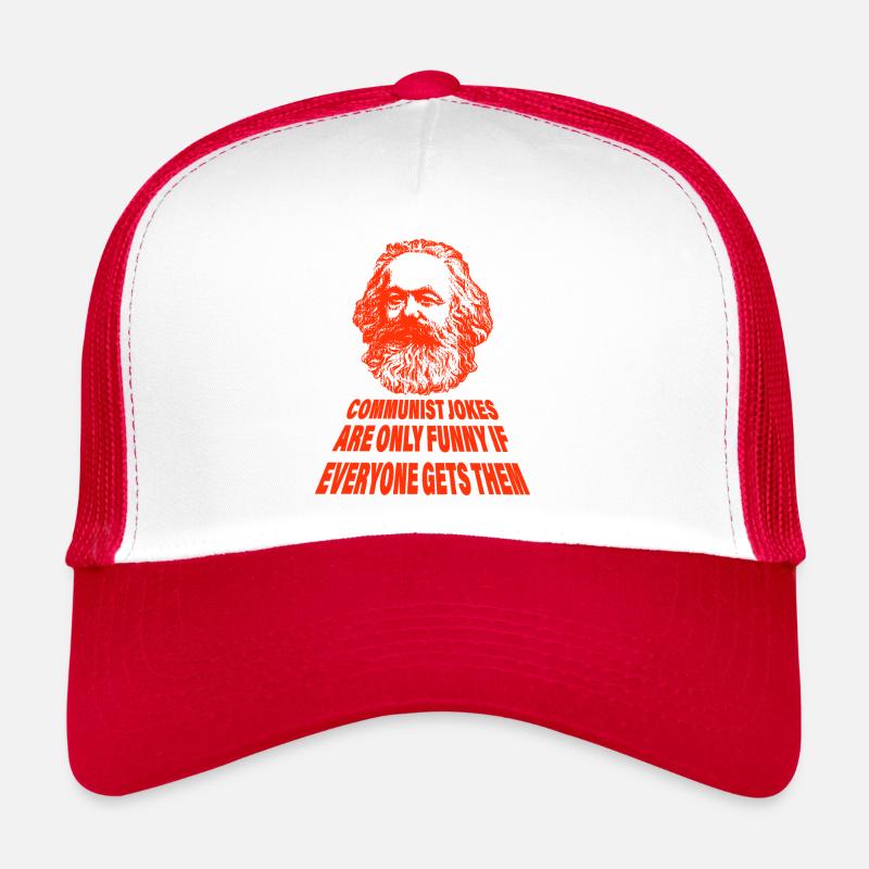 kommunistischer Witz Geschenk - Trucker Cap - Weiß/Rot