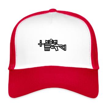 Sniper Shotgun - Trucker Cap - white/red - Front