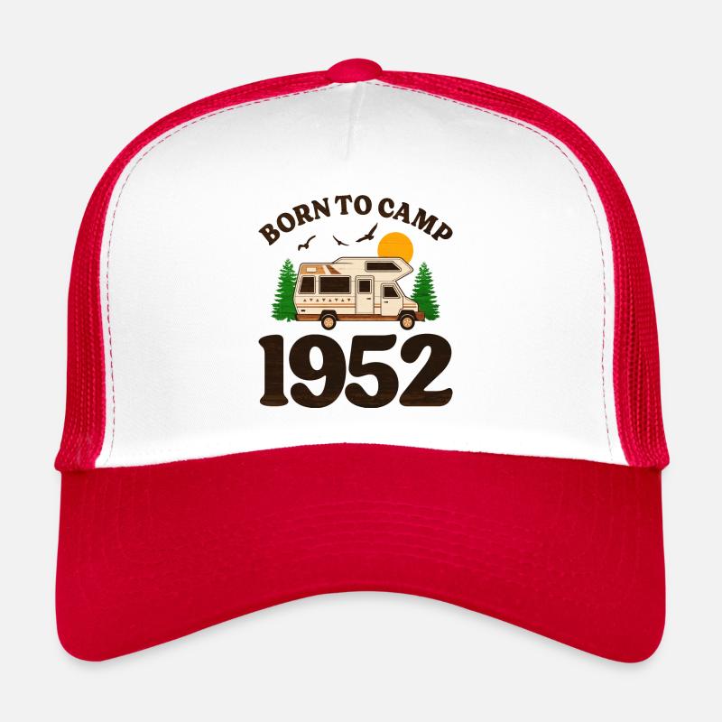 Né Pour Camper 1952 Camping 70 Ans Anniversaire Casquette trucker 