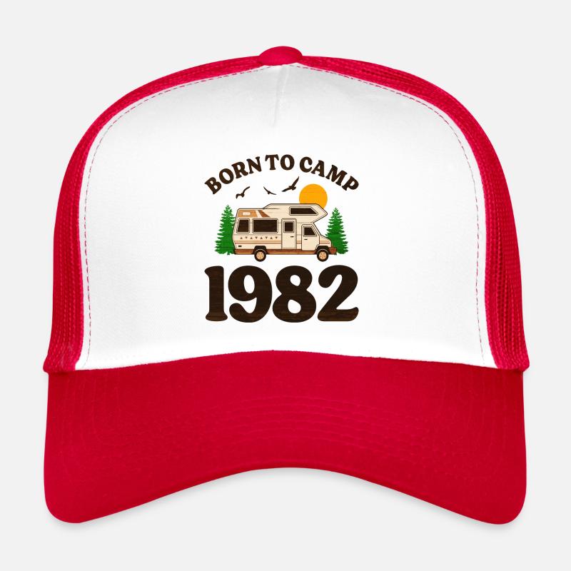 Né Pour Camper 1982 Camping 40 Ans Anniversaire Casquette trucker 
