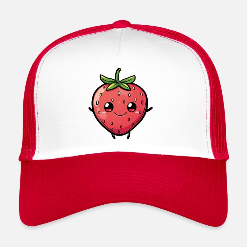Strawberry - Trucker Cap - Weiß/Rot