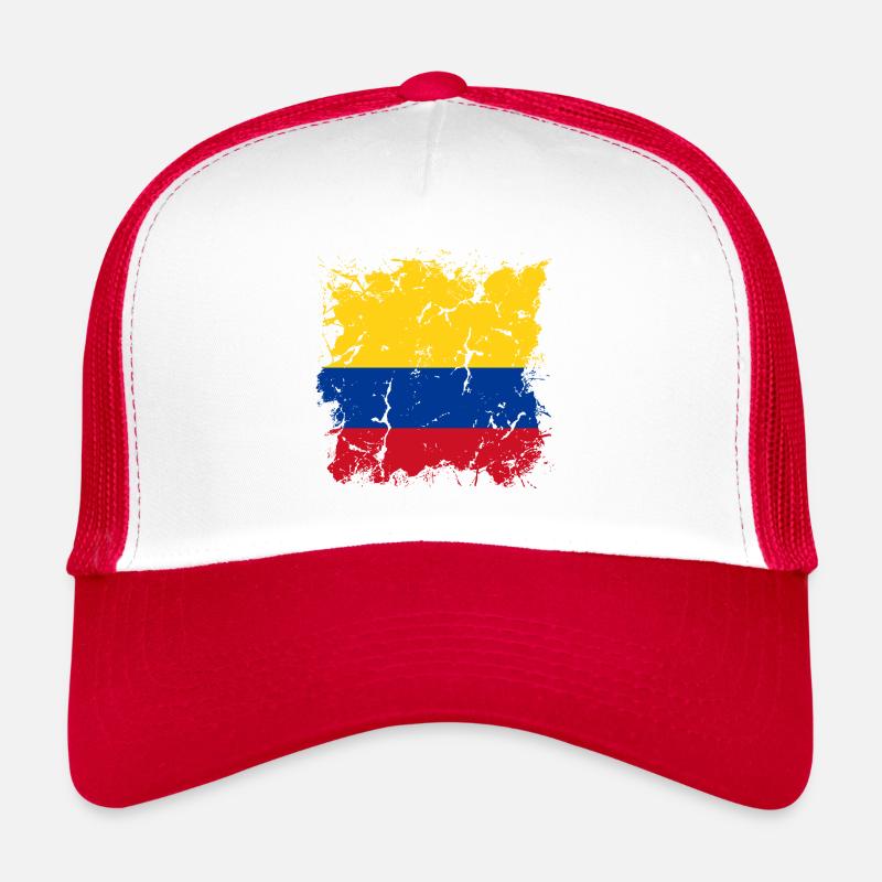 Drapeau de la Colombie Vintage Drapeau colombien Casquette trucker 