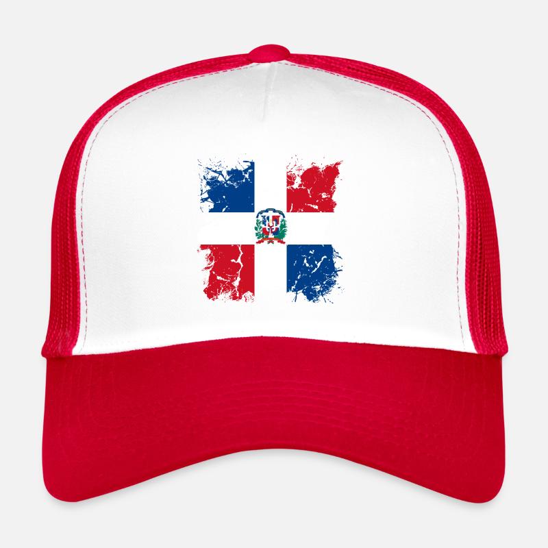 République dominicaine Drapeau Dom Rep Flag Trip Casquette trucker 