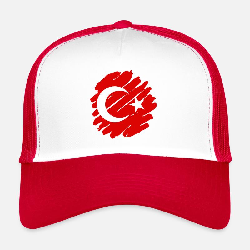 Drapeau de Turquie Utilisé Look Drapeau Turc Vintage Casquette trucker 