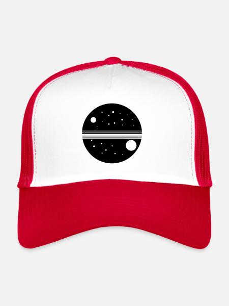 Planet Galaxy - Trucker Cap - white/red - Front