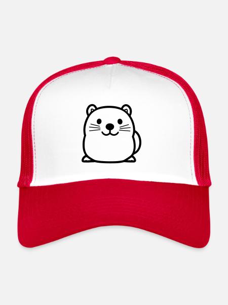 Marmotte - Casquette trucker  - blanc/rouge - Devant