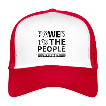 Macht für das Volk - Trucker Cap - Weiß/Rot - Vorne