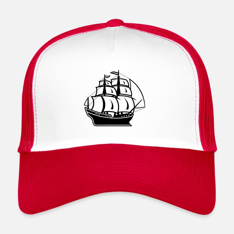 Pirate ship Trucker Cap