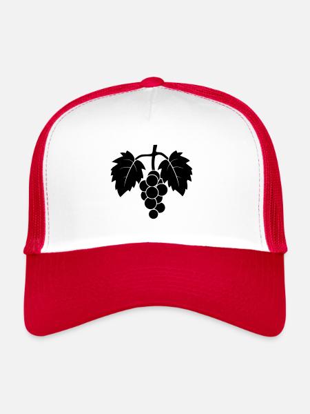 Grape - Trucker Cap - white/red - Front