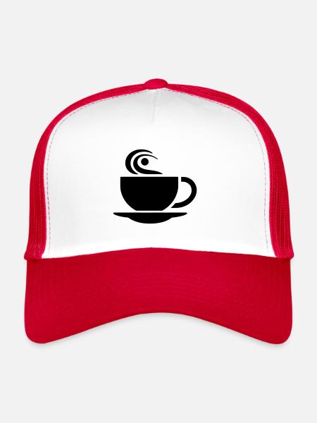 Coffee - Casquette trucker  - blanc/rouge - Devant