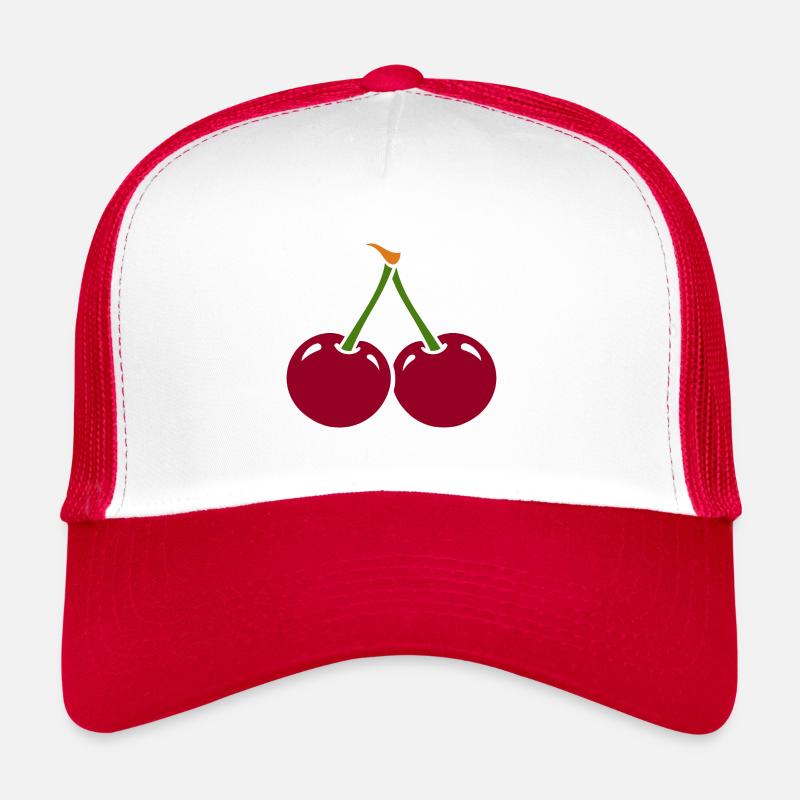 Kirschen - Trucker Cap - Weiß/Rot