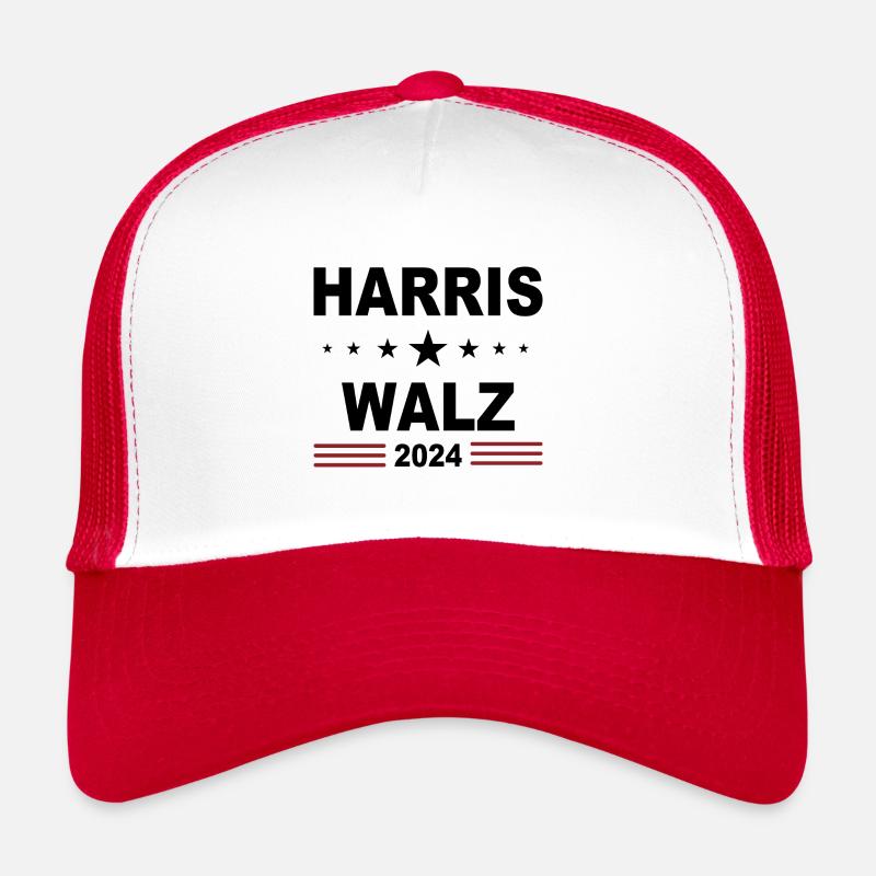 Harris Walz 2024 - Trucker Cap - Weiß/Rot