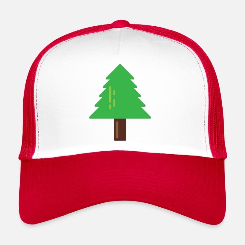 Fir tree - Trucker Cap - white/red