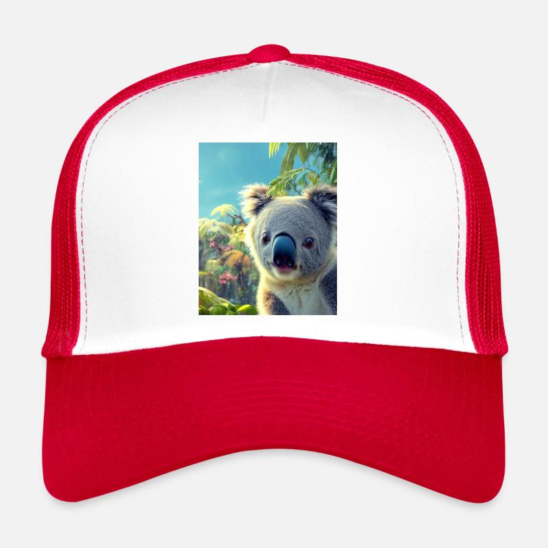 Dessin d’un koala cool en été Casquette trucker 