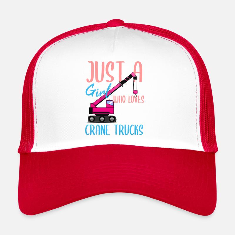 Bagger Baustelle Bauarbeiterin Mädchen I Geschenk Trucker Cap