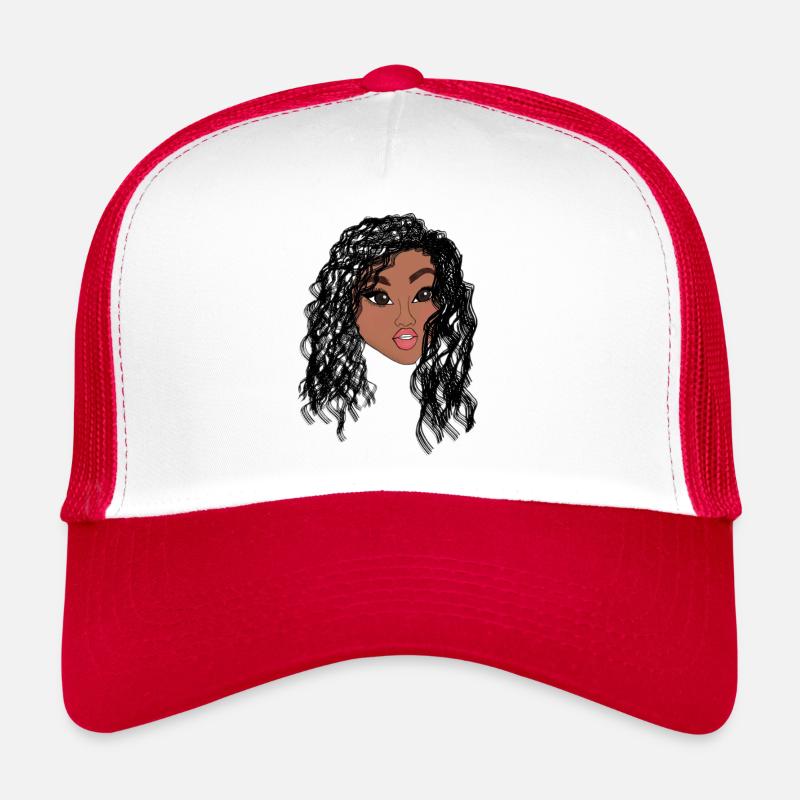 Schwarze Mädchen Digitale Skizze | Original von. MMJ49 Trucker Cap