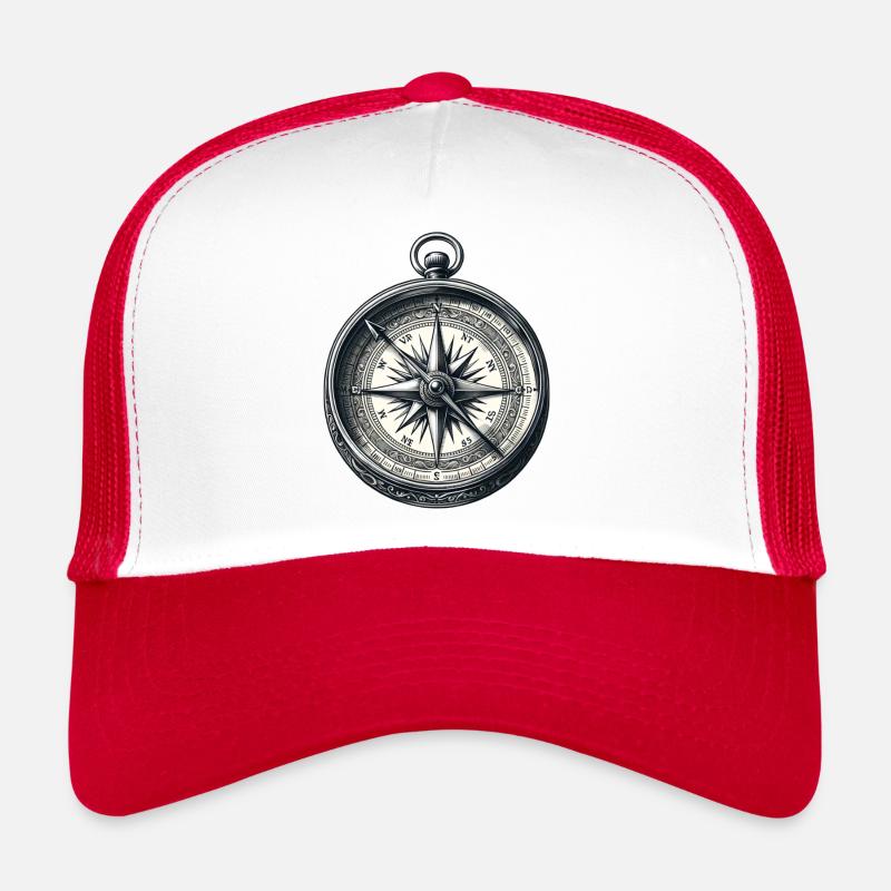 Vintage Compass: Northward with Style Trucker Cap