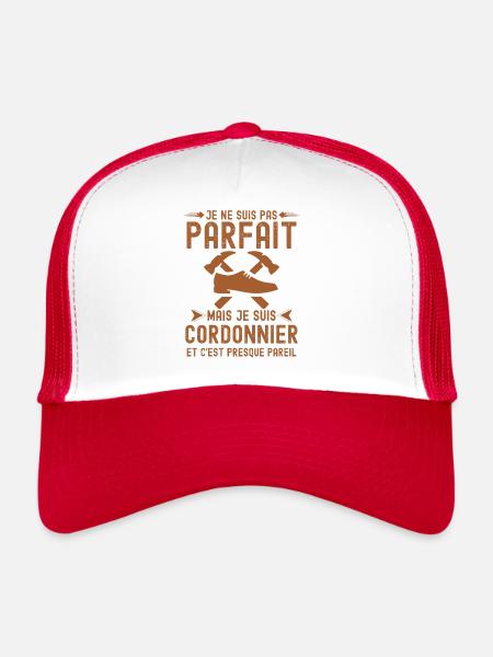 cordonnier - Casquette trucker  - blanc/rouge - Devant