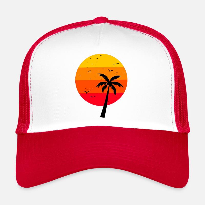 Retro 80er Sonnenuntergang Trucker Cap