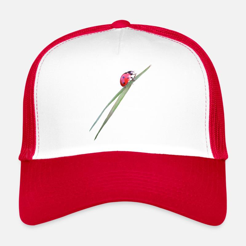 Marienkäfer - Trucker Cap - Weiß/Rot