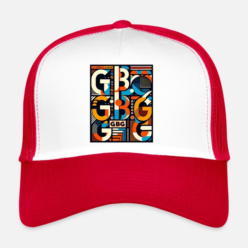 GBG à l’ancienne - Casquette trucker  - blanc/rouge