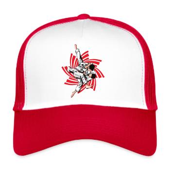 Red Judo Hold - Trucker Cap - white/red - Front