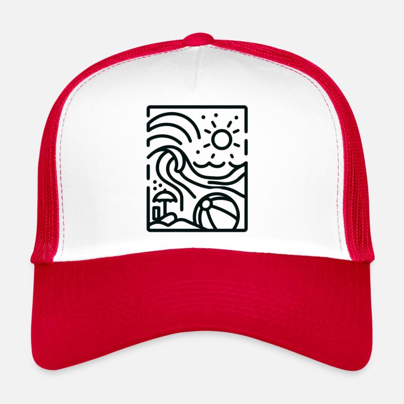 Design de la mer de la plage d’été Casquette trucker 