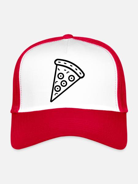 Pizza slice - Trucker Cap - white/red - Front