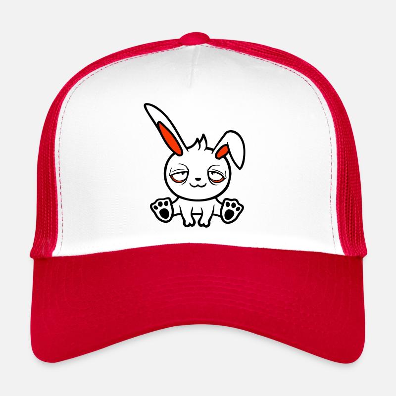 Hase Müde Verwirrt Entspannt Rote Augenringe Chill Trucker Cap