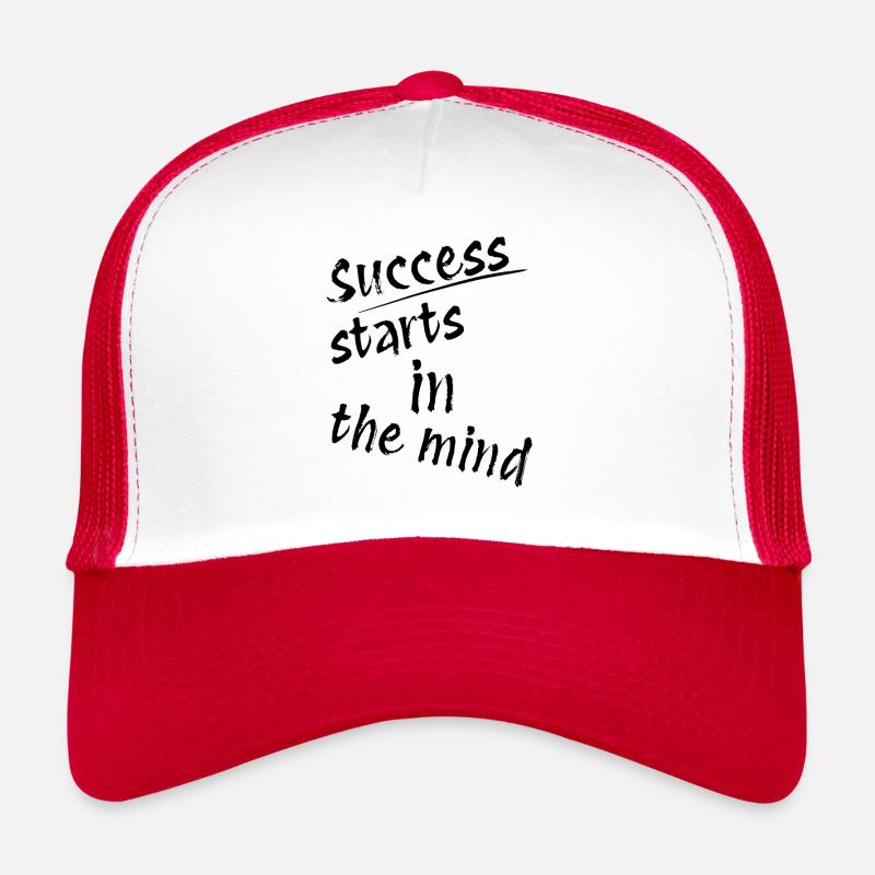 Success Starts in the Mind - Trucker Cap - white/red
