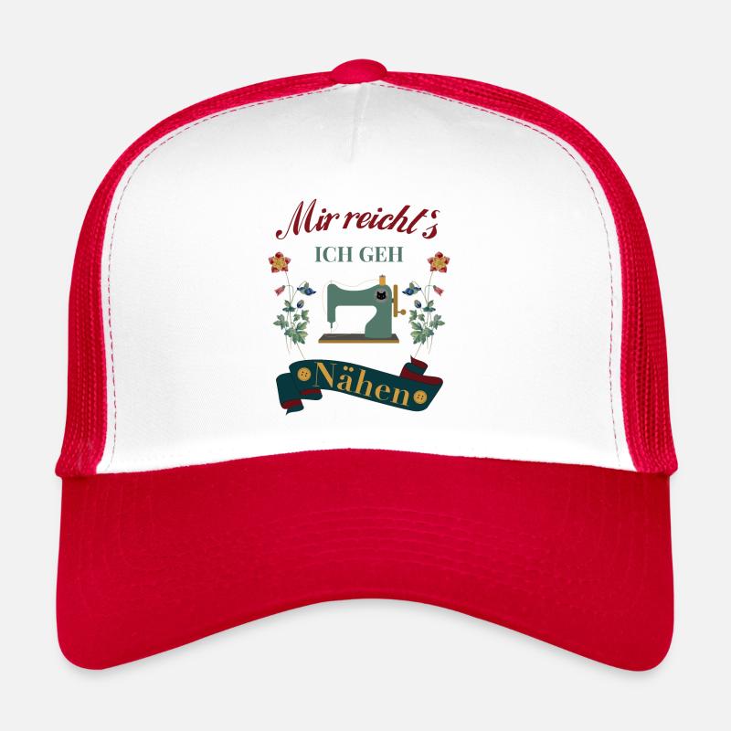 Näherin Nähen mir reicht`s - Trucker Cap - Weiß/Rot